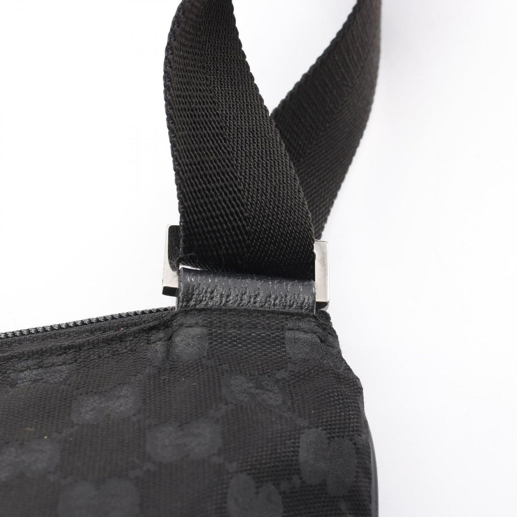 Gucci Shoulder Bag GG Black Canvas Leather — view 7