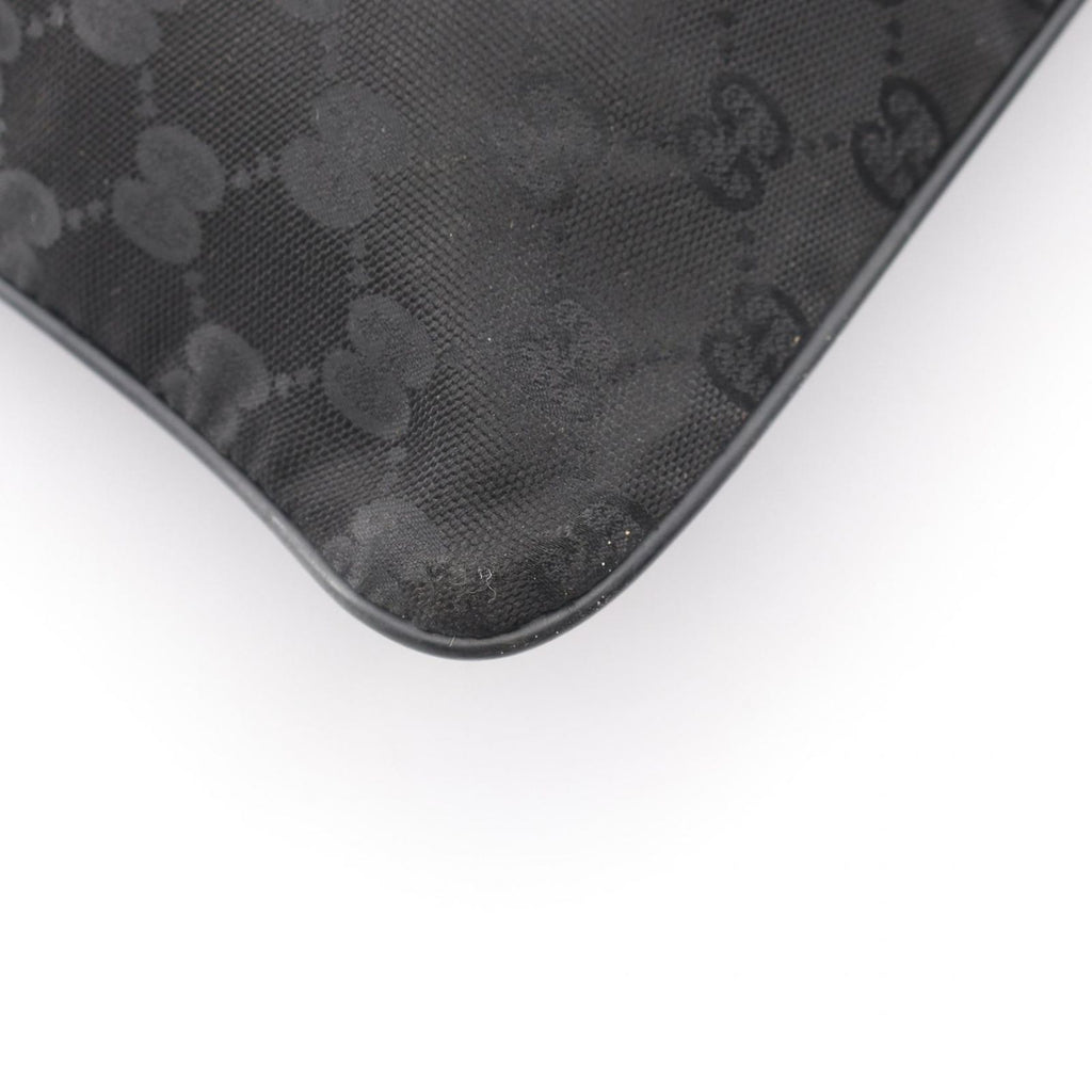 Gucci Shoulder Bag GG Black Canvas Leather — view 5
