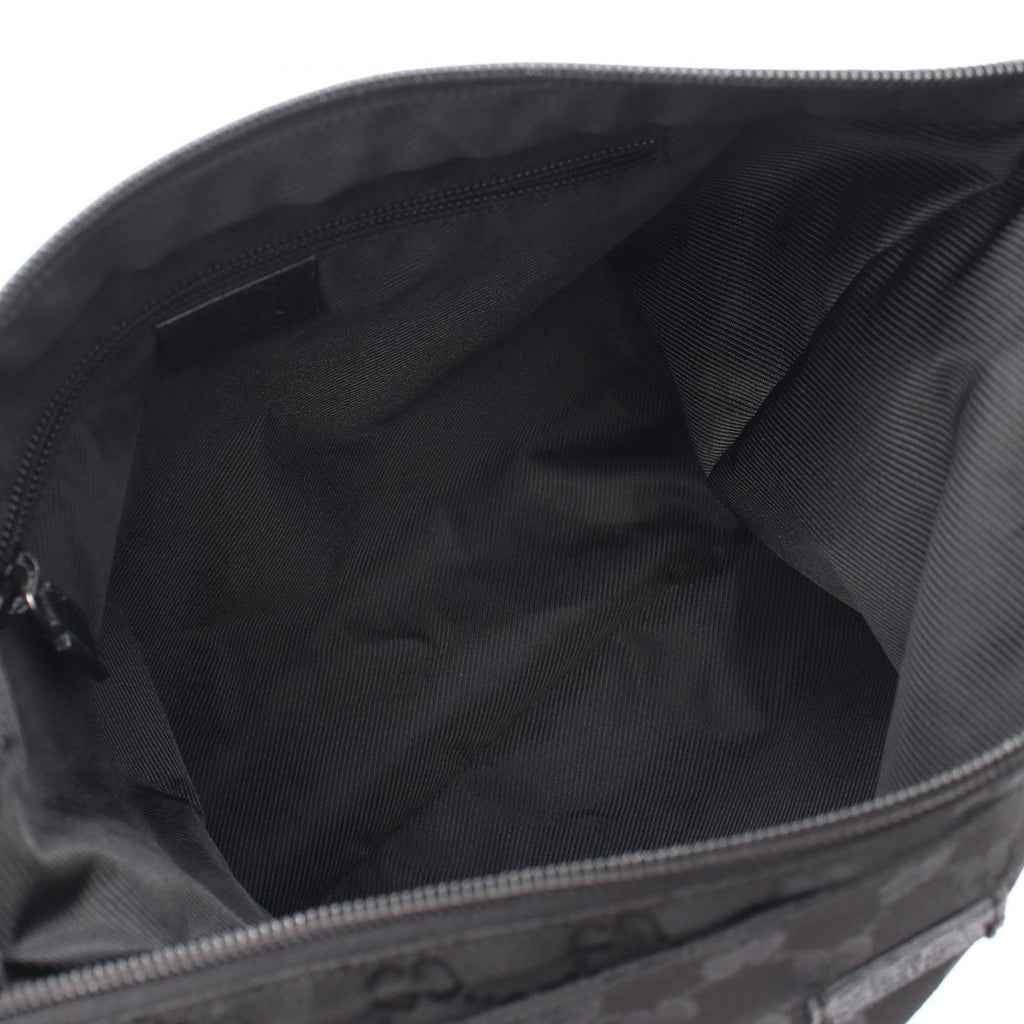 Gucci Shoulder Bag GG Black Canvas Leather — view 3