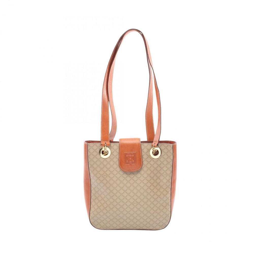 Celine Tote Triomphe Beige Brown Leather Macadam