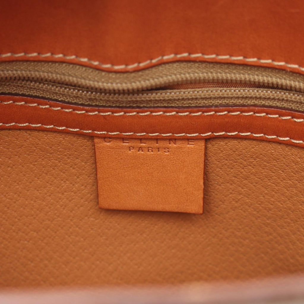 Celine Tote Triomphe Beige Brown Leather Macadam — view 4