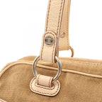 Celine Handbag Macadam Tassel Beige Ivory Canvas Leather Trio Nuffcharm Hand — view 7