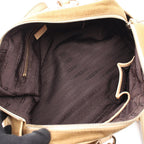 Celine Handbag Macadam Tassel Beige Ivory Canvas Leather Trio Nuffcharm Hand — view 3