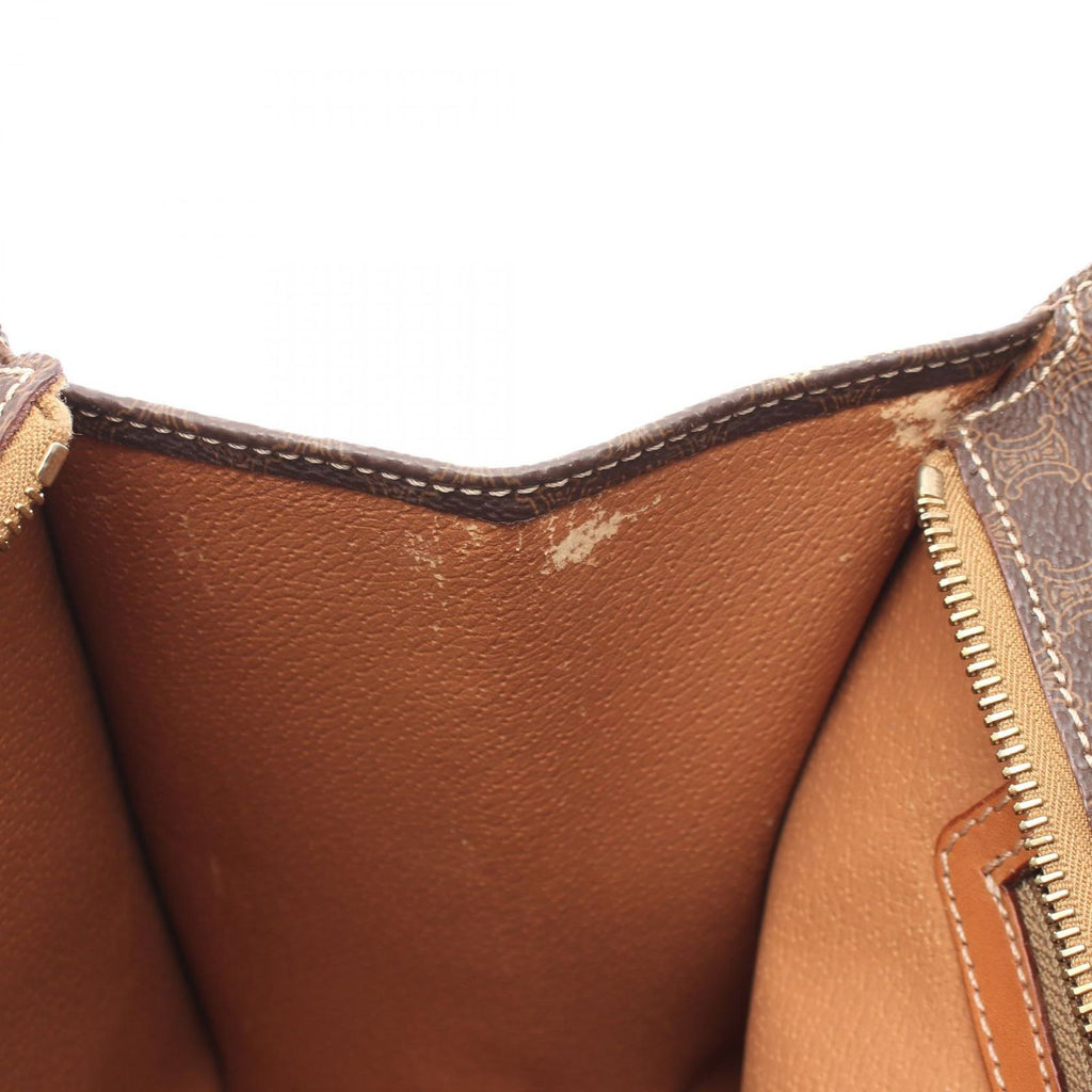 Celine Tote Macadam Brown Leather Hand — view 5