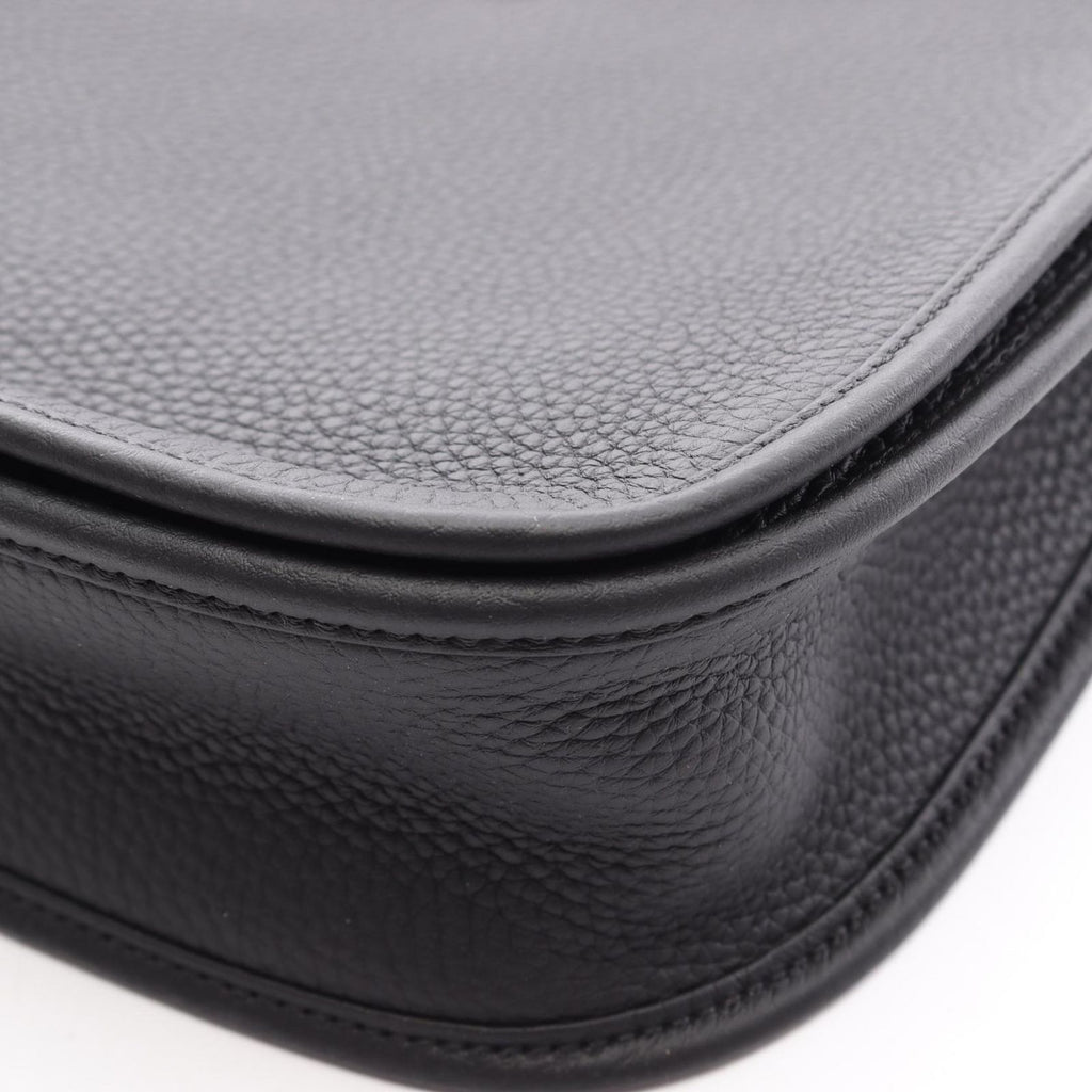 Hermes Shoulder Bag Evelyne 3 Troyes PM Black Leather — view 6