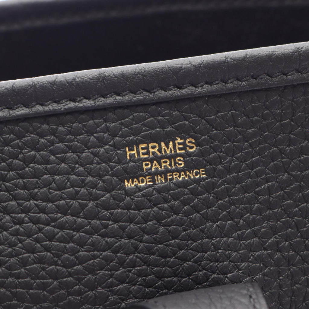Hermes Shoulder Bag Evelyne 3 Troyes PM Black Leather — view 4