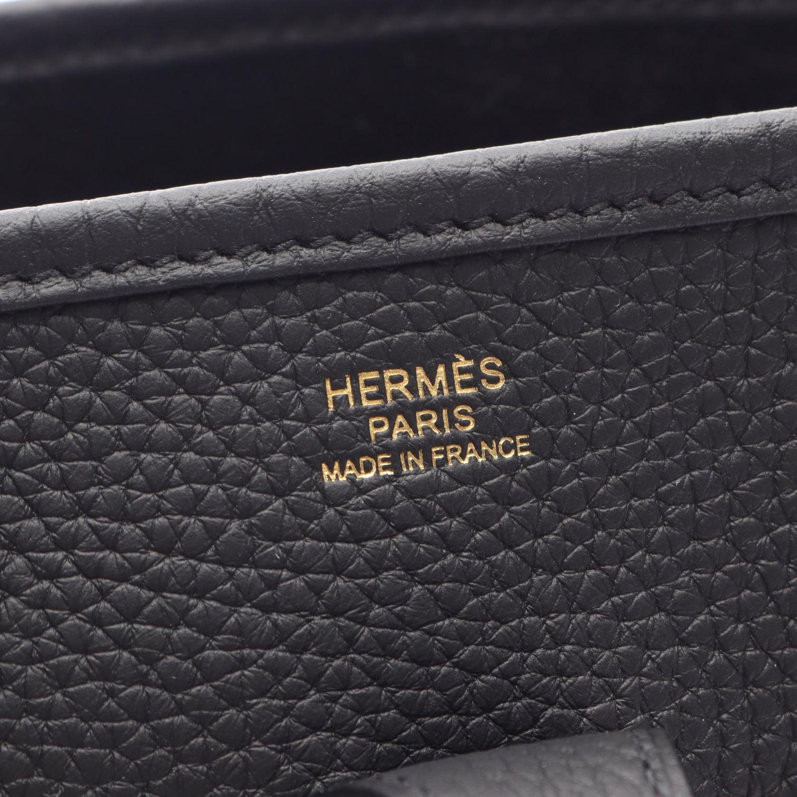 Hermes Shoulder Bag Evelyne 3 Troyes PM Black Leather — view 4