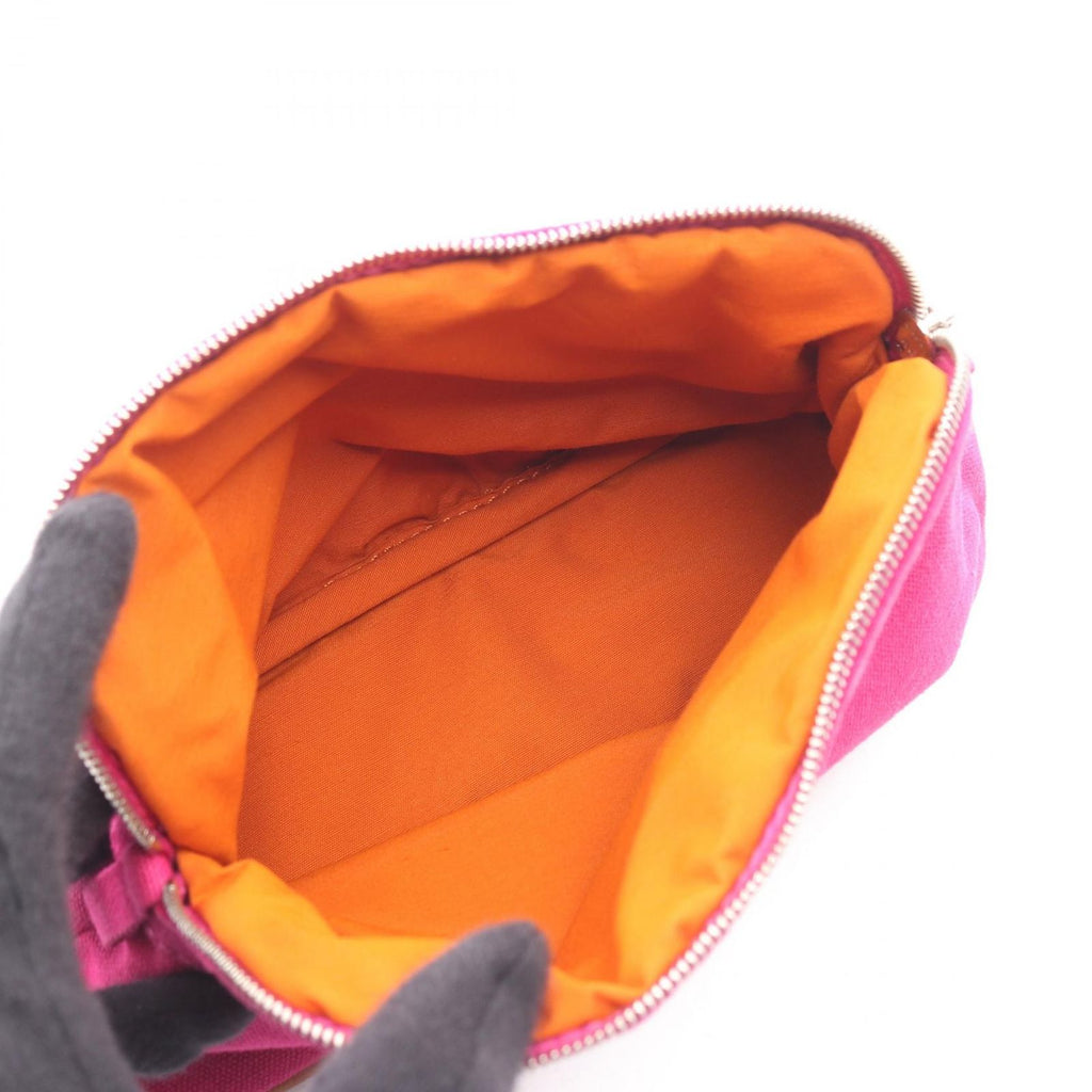 Hermes Pouch Bolide 20 purple Canvas Leather Mini — view 3