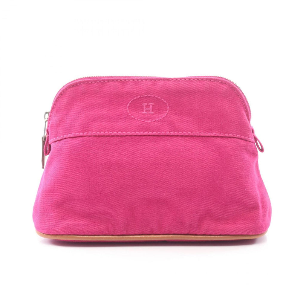 Hermes Pouch Bolide 20 purple Canvas Leather Mini