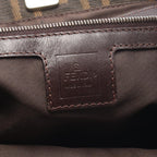 Fendi Tote Zucca Black Brown Canvas Leather Handbag — view 4