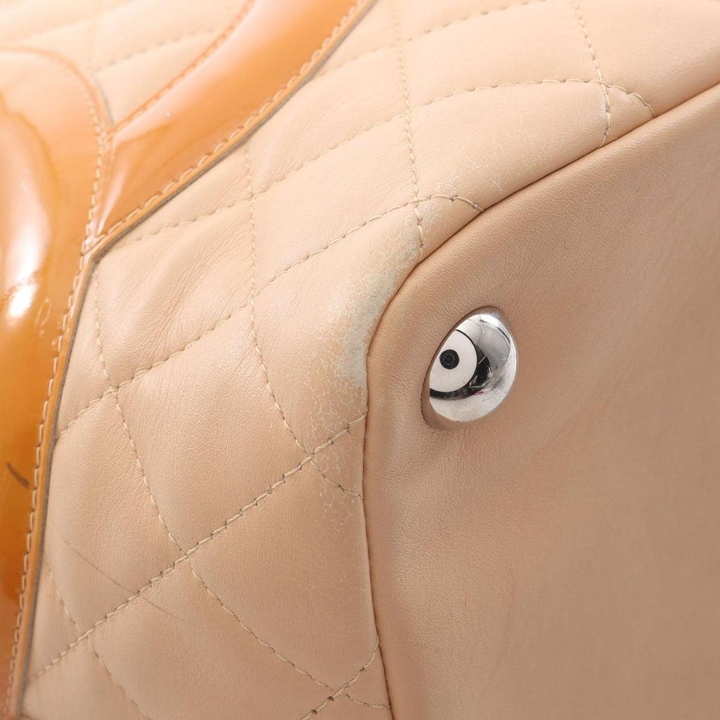 Chanel Tote Cambon Line Beige Leather Enamel — view 9