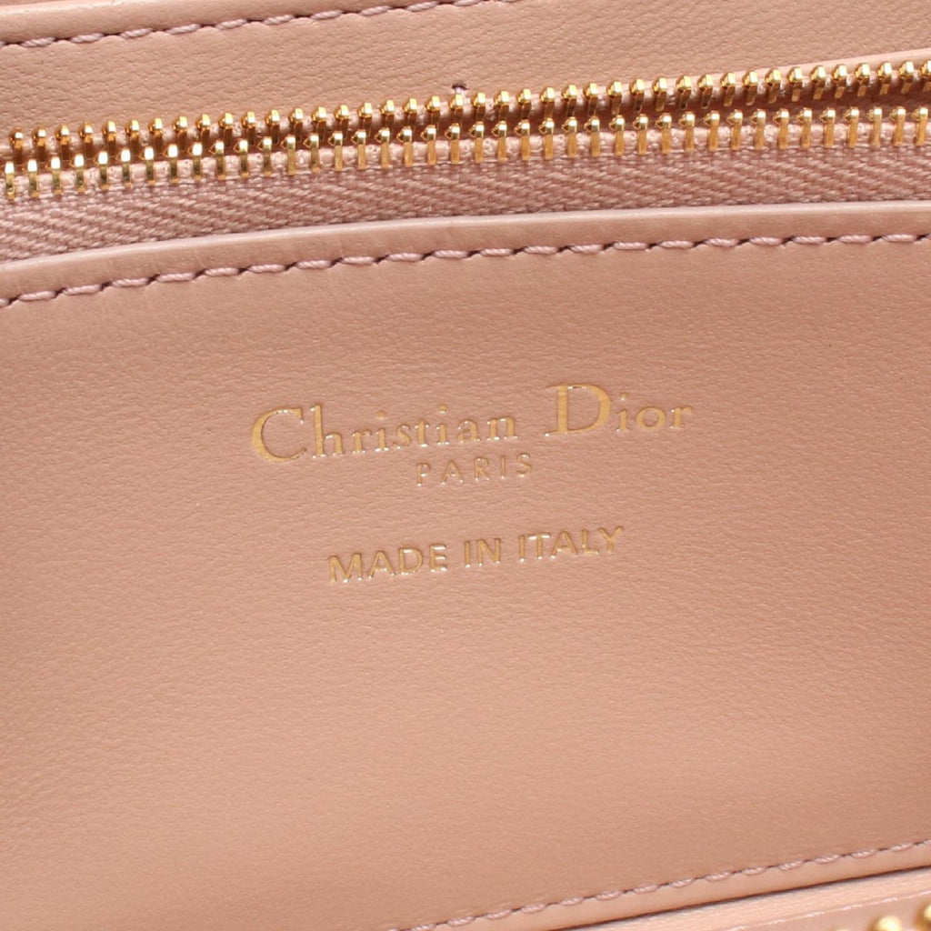Dior Dio Roundlong Wallet Miss Caro Voyageur Heart Cannage Pink Lambskin — view 4