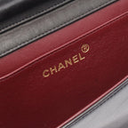 Chanel Shoulder Bag Mini Matelasse Fullflap Black Lambskin Chain — view 4