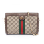 Gucci Shoulder Bag Ophidia GG Spuri Beige Leather Chain