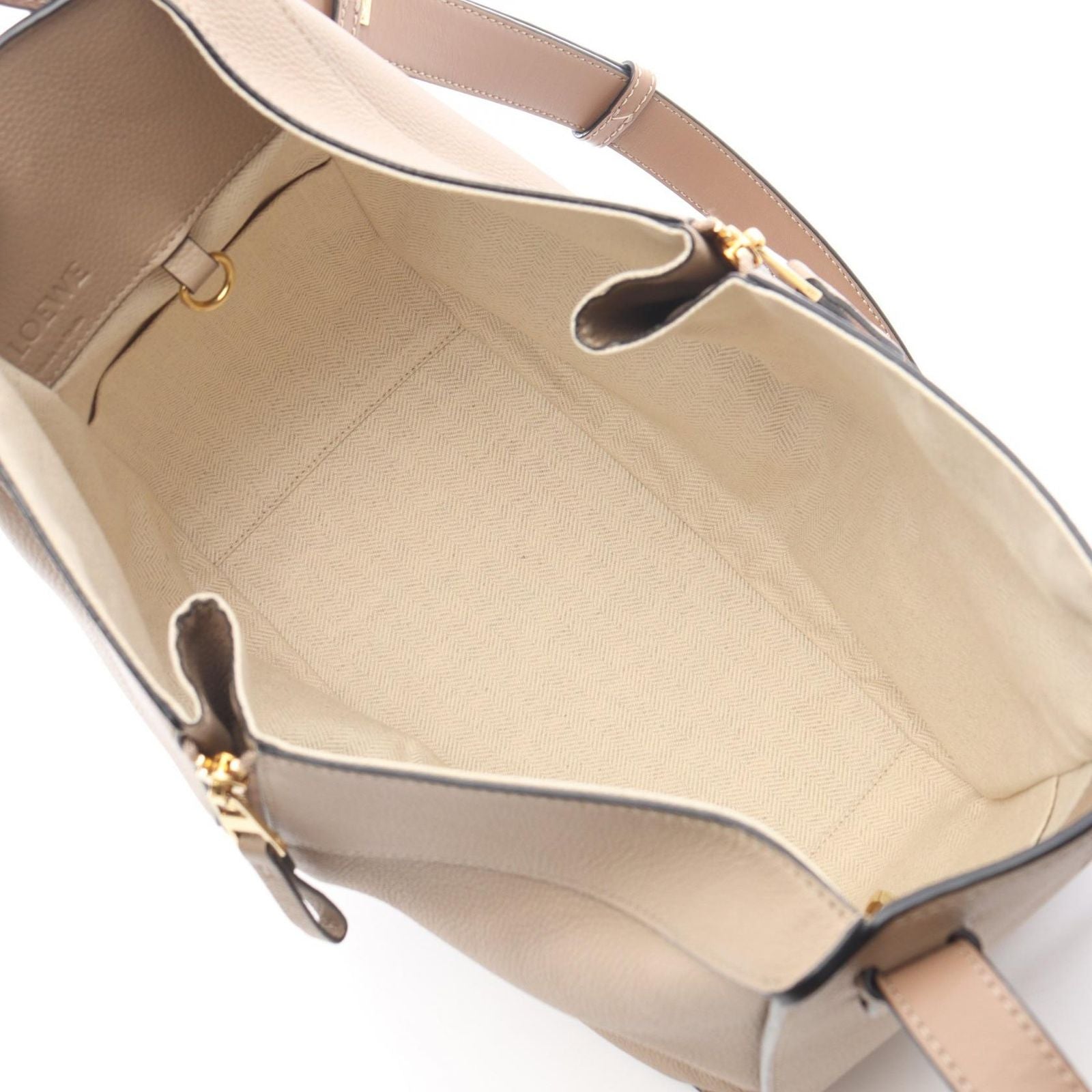 Loewe Handbag Hammockbag Way Gray Ju Leather Hammock — view 3