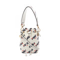 Fendi Handbag Fila Mini Monttrezzo 2-Way White Navy Leather Mont Trezzo