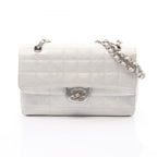 Chanel Shoulder Bag New Travelline Silver Leather New Chain