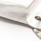 Chanel Shoulder Bag New Travelline Silver Leather New Chain — view 7