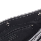 Chanel Tote Quilted Black Caviar Leather CC Logo Chain — view 6