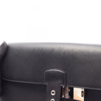 Hermes Shoulder Bag Sac a Depeches 29 Black Leather — view 8