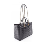 Chanel Tote Stitch 2-Way Black Leather Shawpingbag — view 2