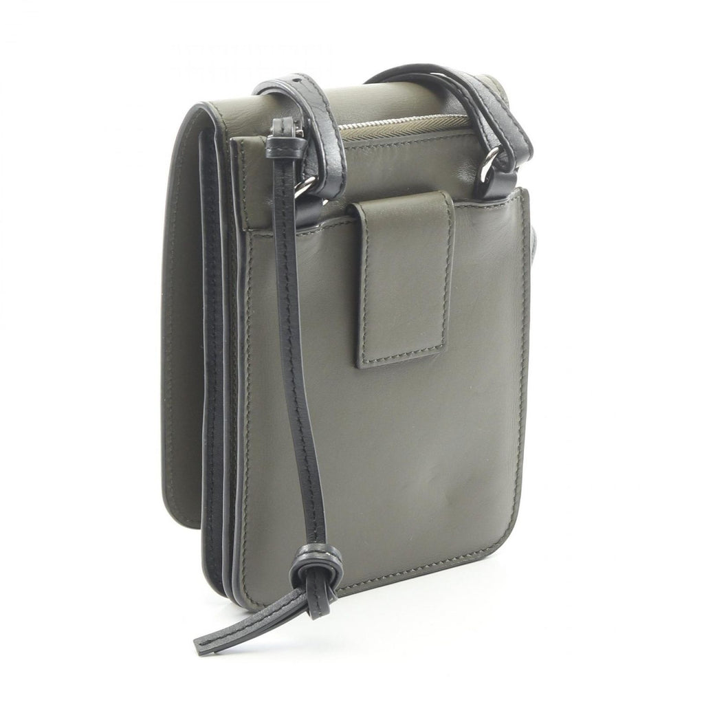 Loewe Shoulder Bag Gusset Flat Khaki Leather — view 2