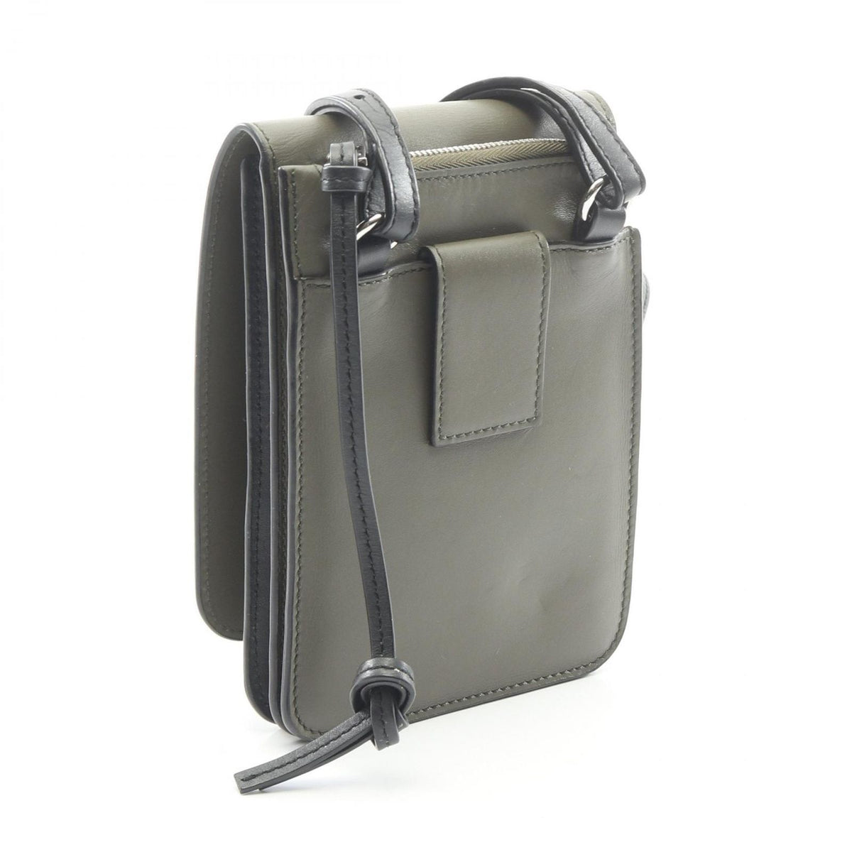 Loewe Shoulder Bag Gusset Flat Khaki Leather — view 2