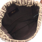 Fendi Shoulder Bag Zucchi Brown Canvas Leather — view 3