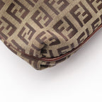 Fendi Shoulder Bag Zucchi Brown Canvas Leather — view 5