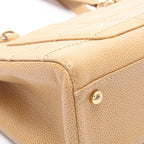 Chanel Tote Choco Bar Beige Caviar Leather Bar Chain — view 7