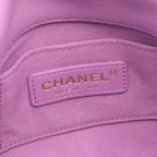 Chanel Shoulder Bag Mini Matelasse Combinationhardware Purple Lambskin Chain — view 4