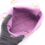 Chanel Shoulder Bag Mini Matelasse Combinationhardware Purple Lambskin Chain — view 3