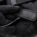 Prada Backpack Back Re-Nylon 2-Way Black Nylon Leather Triangle Logo Backpack — view 7