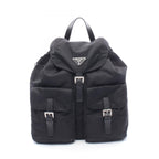 Prada Backpack Back Re-Nylon 2-Way Black Nylon Leather Triangle Logo Backpack