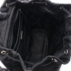 Prada Backpack Back Re-Nylon 2-Way Black Nylon Leather Triangle Logo Backpack — view 3