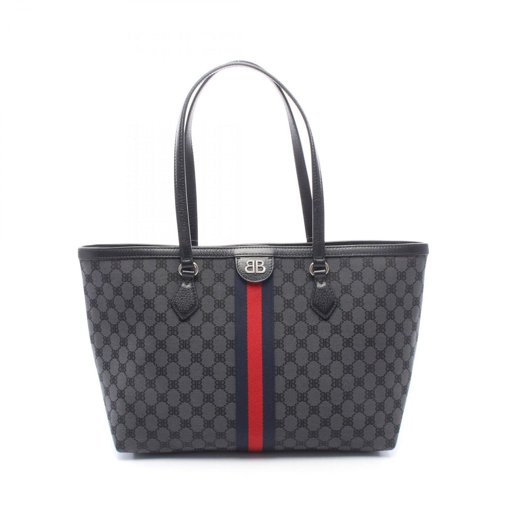 Gucci Tote The Hacker Project Black Canvas Leather