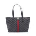 Gucci Tote The Hacker Project Black Canvas Leather
