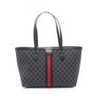 Gucci Tote The Hacker Project Black Canvas Leather
