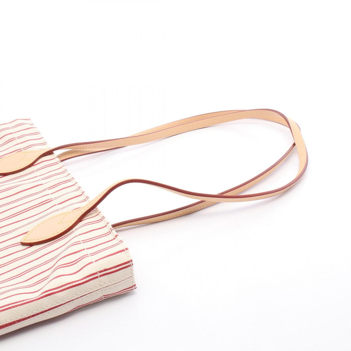 Louis Vuitton Tote Carry It Beige Plum Canvas Leather — view 6