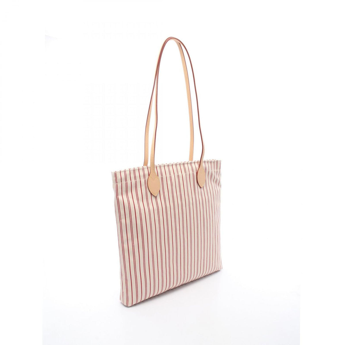 Louis Vuitton Tote Carry It Beige Plum Canvas Leather — view 2