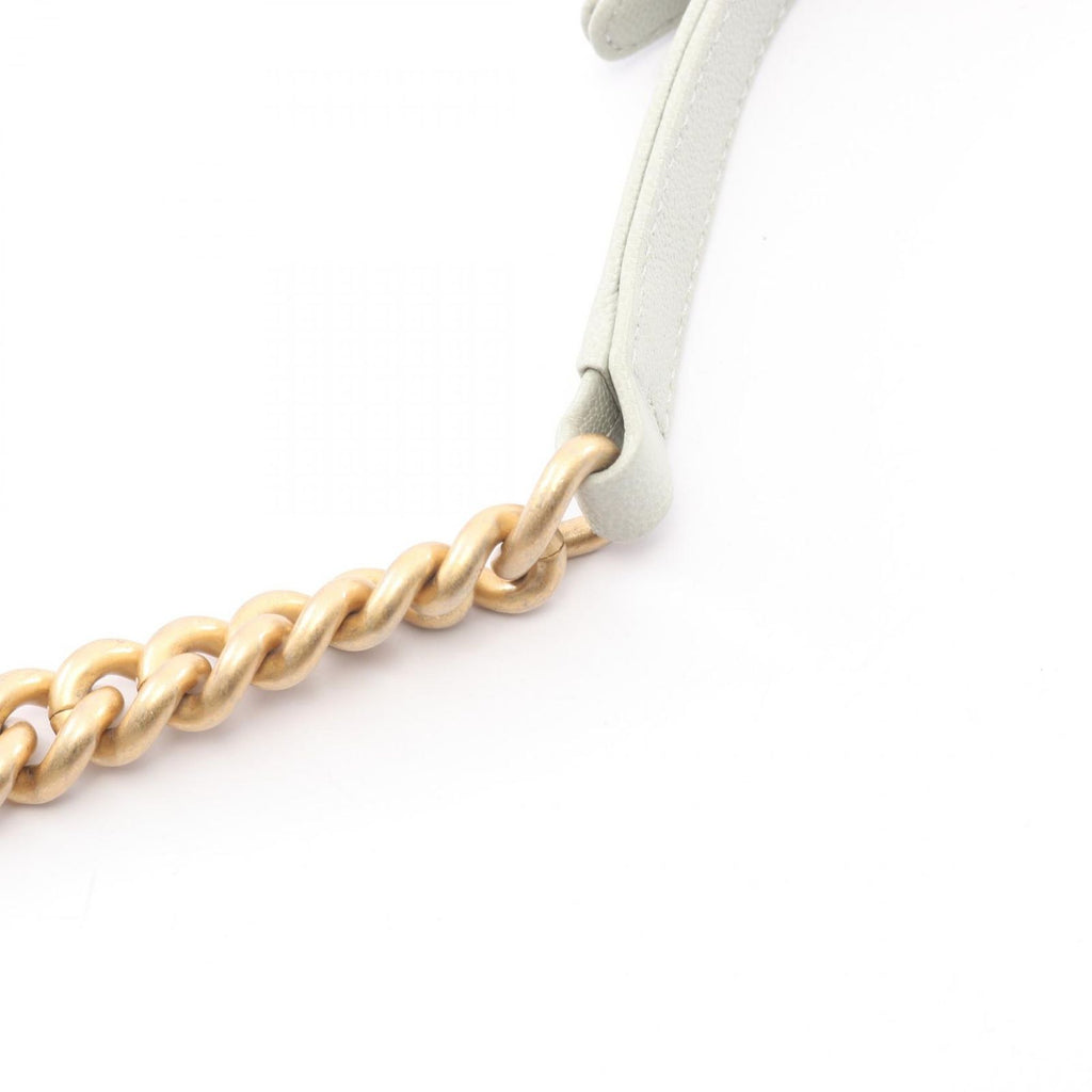 Chanel Shoulder Bag Light Blue Caviar Leather Chain — view 7