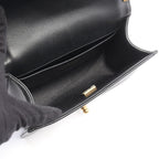 Chanel Shoulder Bag Black Caviar Leather Chain — view 3