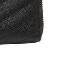Saint Laurent Wallet Black V-shaped Quilted Gold — view 6
