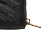 Saint Laurent Wallet Black V-shaped Quilted Gold — view 8
