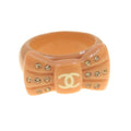 Chanel Ribbon Ring Orange