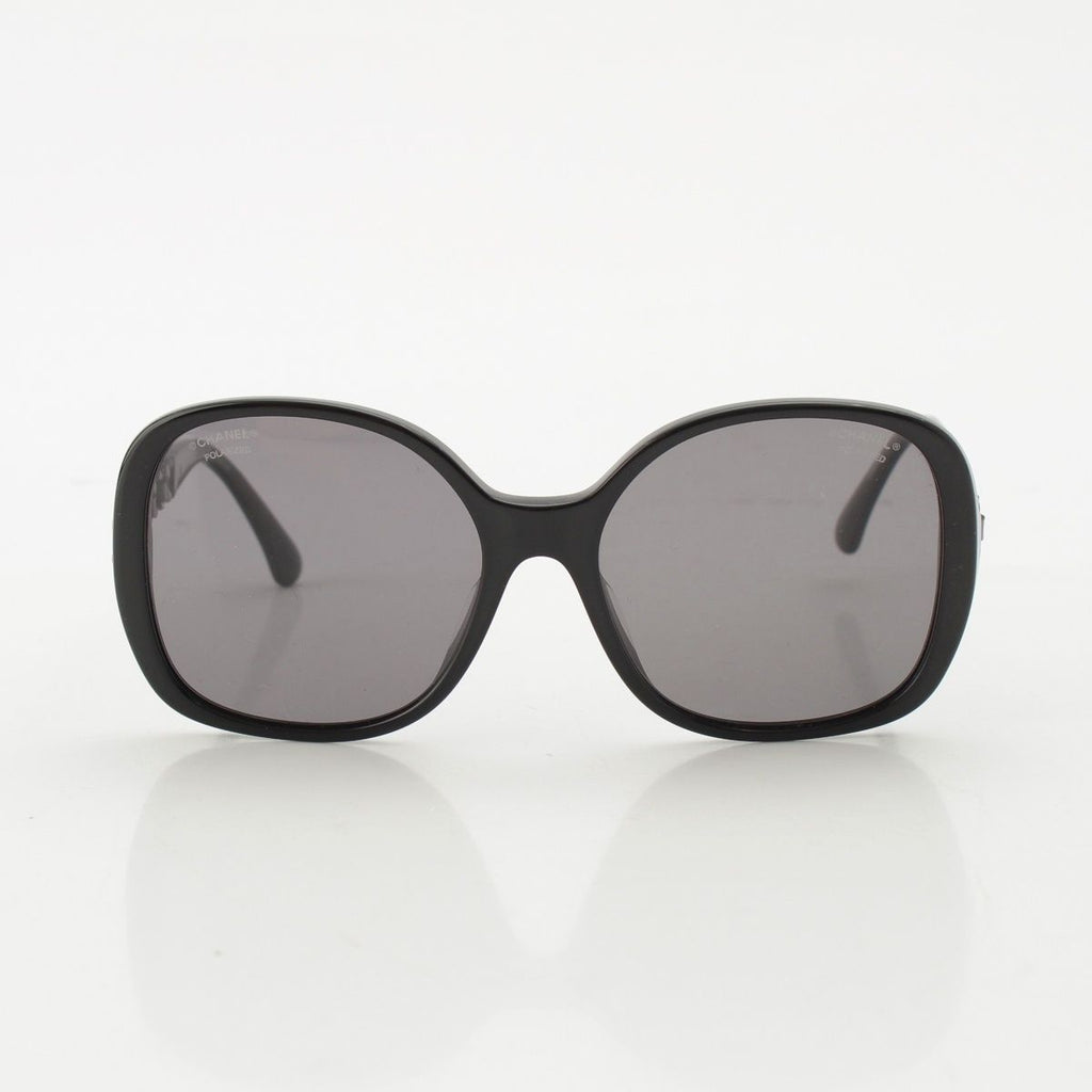 Chanel Polarized Side Chain Motif Sunglasses Eyewear Black — view 2