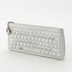 Chanel Cambon Keyboard Robot Charm Clutch Silver — view 2