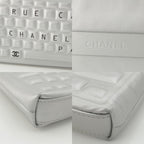 Chanel Cambon Keyboard Robot Charm Clutch Silver — view 9