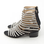 Chanel Pearl Metiers D'art Sandals Boots Black 36 1 2C — view 3