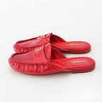 Chanel 18c Patent CC Logo Sandals Red — view 3